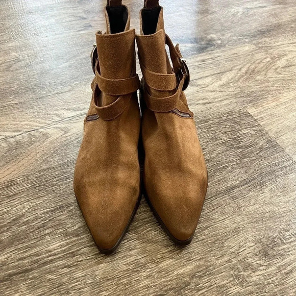 AllSaints Tejus Suede Ankle Zip Western Boot Sz 40 - Picture 3 of 7